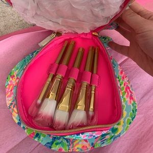 Brand new lilly pulitzer make up brush set